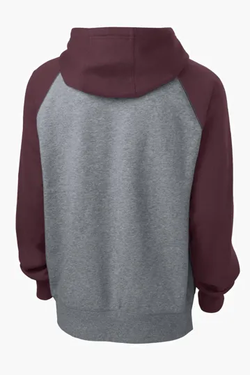 Sport-Tek Raglan Colorblock Pullover Hooded Sweatshirt — view 10
