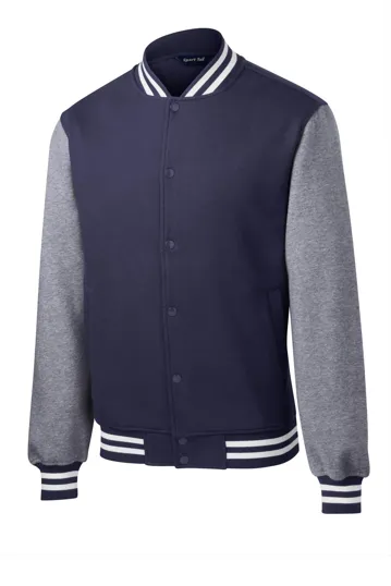 Sport-Tek Fleece Letterman Jacket — view 4