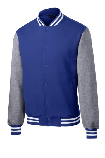 Sport-Tek Fleece Letterman Jacket — view 5