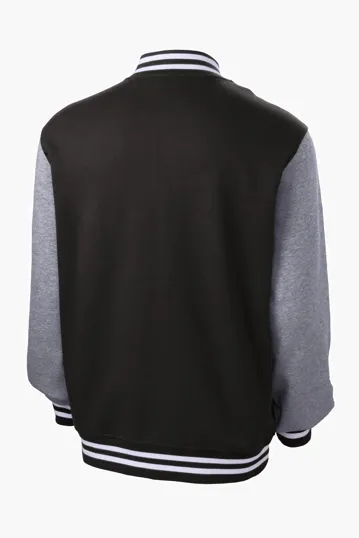Sport-Tek Fleece Letterman Jacket — view 6