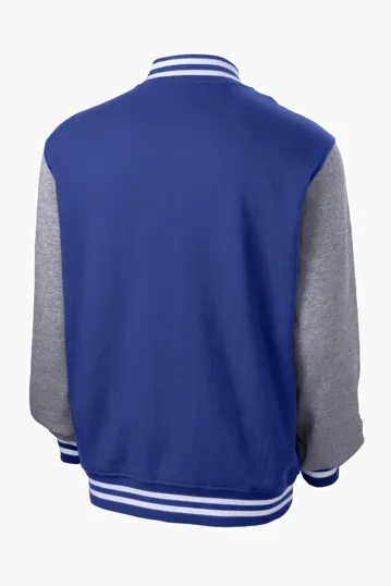 Sport-Tek Fleece Letterman Jacket — view 9