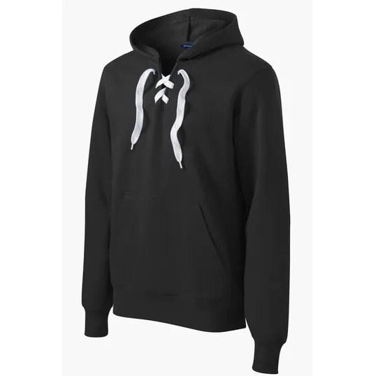 Sport-Tek Lace Up Pullover Hooded Sweatshirt — view 3