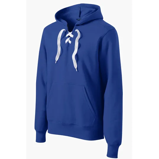 Sport-Tek Lace Up Pullover Hooded Sweatshirt — view 7