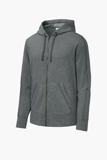Sport-Tek PosiCharge Tri-Blend Wicking Fleece Full-Zip Hooded Jacket — view 7