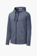 Sport-Tek PosiCharge Tri-Blend Wicking Fleece Full-Zip Hooded Jacket — view 2