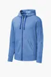 Sport-Tek PosiCharge Tri-Blend Wicking Fleece Full-Zip Hooded Jacket — view 3