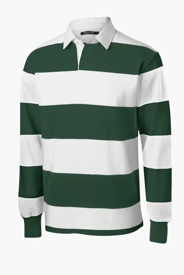 Sport-Tek Classic Long Sleeve Rugby Polo — view 2