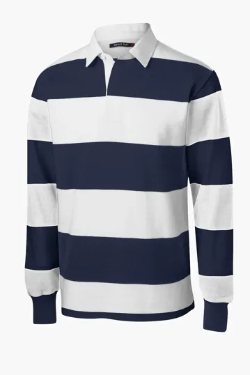 Sport-Tek Classic Long Sleeve Rugby Polo — view 3