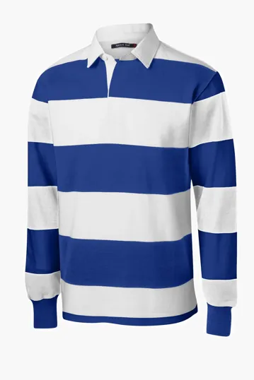 Sport-Tek Classic Long Sleeve Rugby Polo — view 4