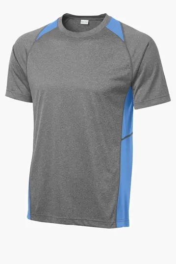 Sport-Tek Heather Colorblock Contender Tee — view 3