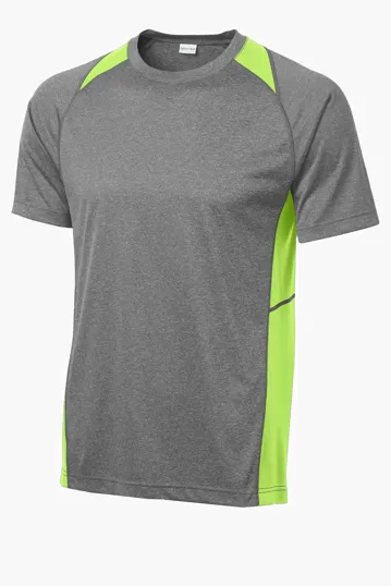Sport-Tek Heather Colorblock Contender Tee — view 7
