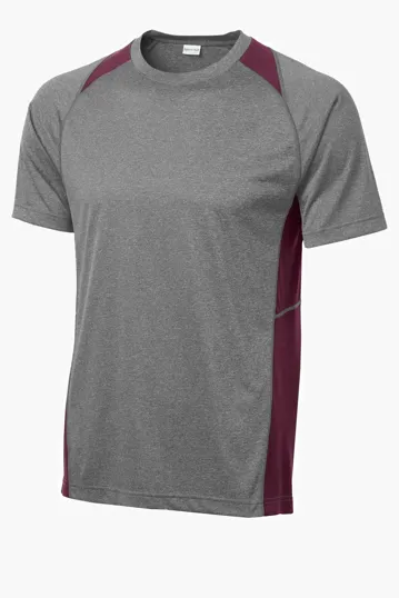 Sport-Tek Heather Colorblock Contender Tee — view 8