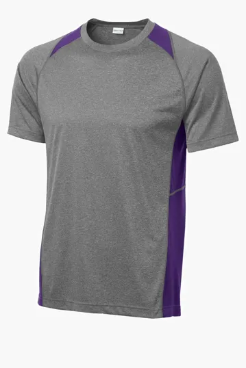 Sport-Tek Heather Colorblock Contender Tee — view 9