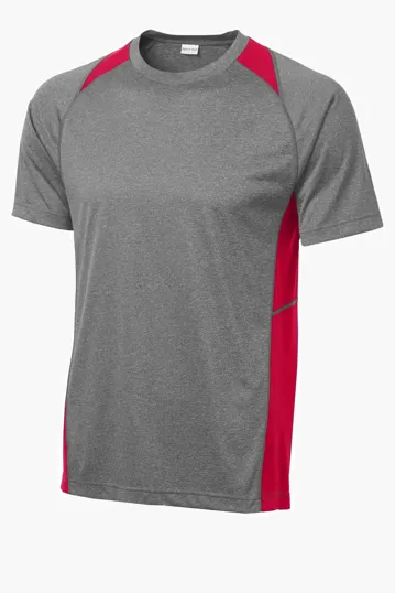 Sport-Tek Heather Colorblock Contender Tee — view 11