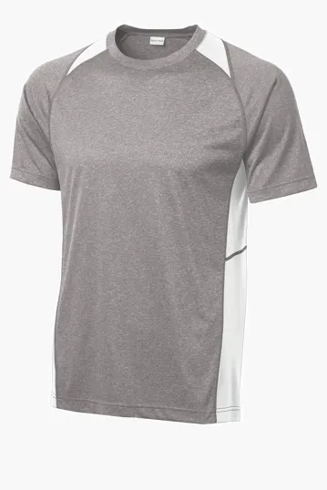 Sport-Tek Heather Colorblock Contender Tee — view 13