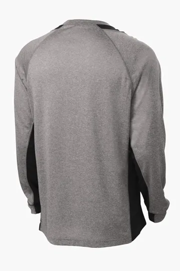 Sport-Tek Long Sleeve Heather Colorblock Contender Tee — view 13