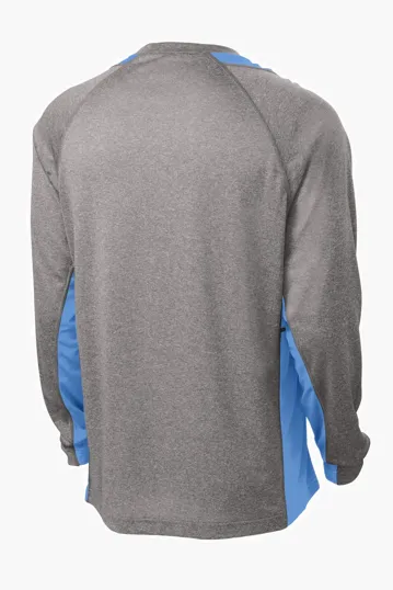 Sport-Tek Long Sleeve Heather Colorblock Contender Tee — view 14