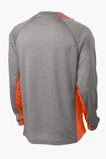 Sport-Tek Long Sleeve Heather Colorblock Contender Tee — view 15