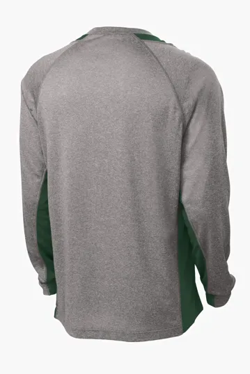 Sport-Tek Long Sleeve Heather Colorblock Contender Tee — view 16