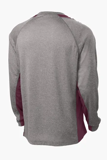 Sport-Tek Long Sleeve Heather Colorblock Contender Tee — view 19