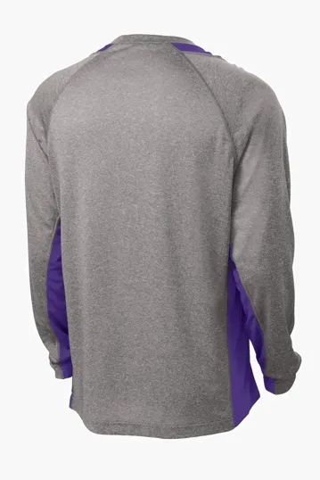 Sport-Tek Long Sleeve Heather Colorblock Contender Tee — view 20
