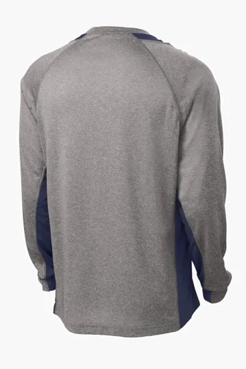 Sport-Tek Long Sleeve Heather Colorblock Contender Tee — view 21