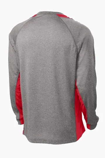 Sport-Tek Long Sleeve Heather Colorblock Contender Tee — view 22