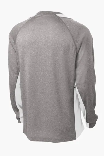 Sport-Tek Long Sleeve Heather Colorblock Contender Tee — view 24