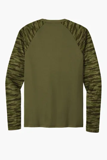 Sport-Tek Drift Camo Colorblock Long Sleeve Tee — view 9