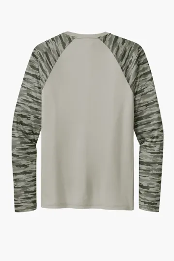 Sport-Tek Drift Camo Colorblock Long Sleeve Tee — view 10