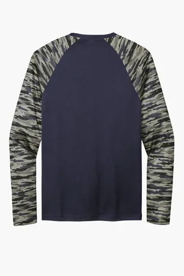 Sport-Tek Drift Camo Colorblock Long Sleeve Tee — view 11