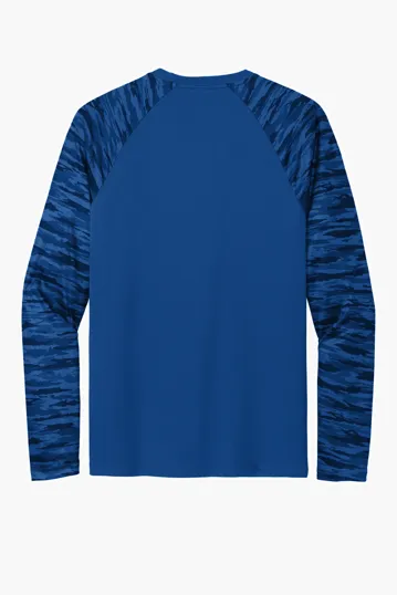 Sport-Tek Drift Camo Colorblock Long Sleeve Tee — view 12