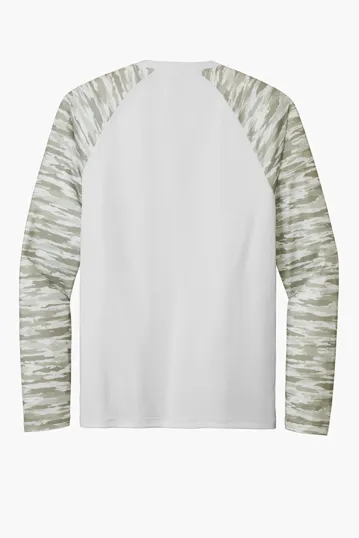 Sport-Tek Drift Camo Colorblock Long Sleeve Tee — view 13