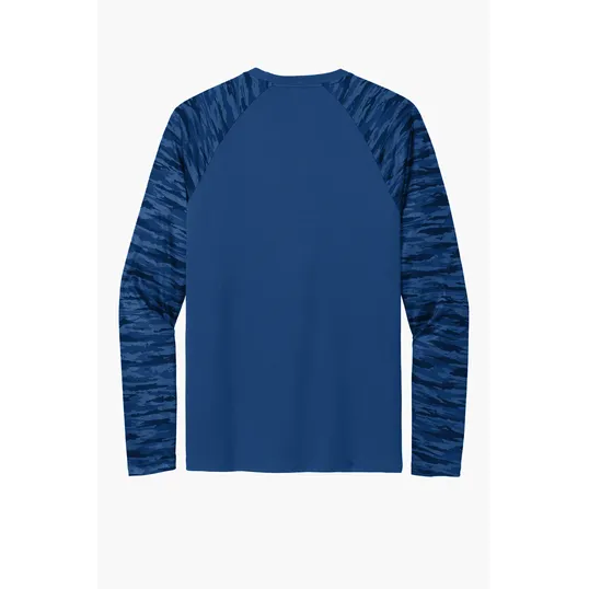 Sport-Tek Drift Camo Colorblock Long Sleeve Tee — view 15
