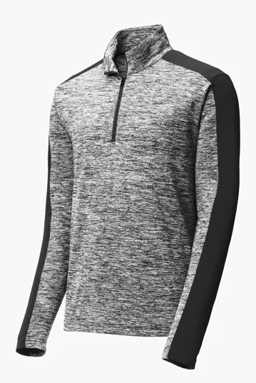 Sport-Tek PosiCharge Electric Heather Colorblock 1/4-Zip Pullover — view 2