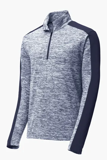 Sport-Tek PosiCharge Electric Heather Colorblock 1/4-Zip Pullover — view 5