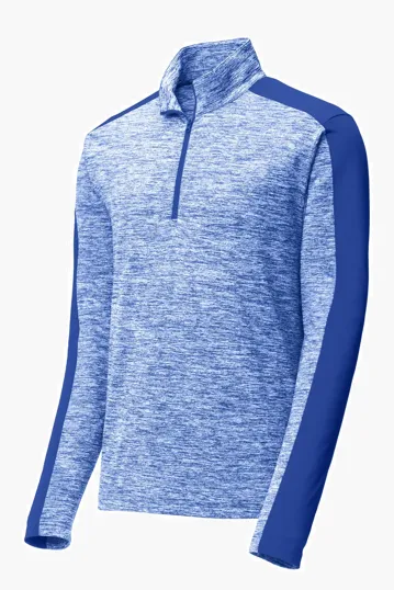 Sport-Tek PosiCharge Electric Heather Colorblock 1/4-Zip Pullover — view 6