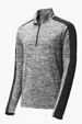 Sport-Tek PosiCharge Electric Heather Colorblock 1/4-Zip Pullover — view 2