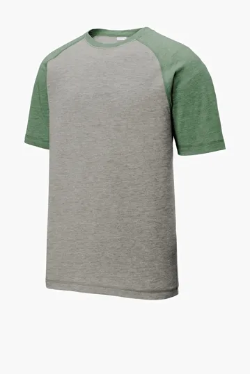 Sport-Tek PosiCharge Tri-Blend Wicking Raglan Tee — view 3