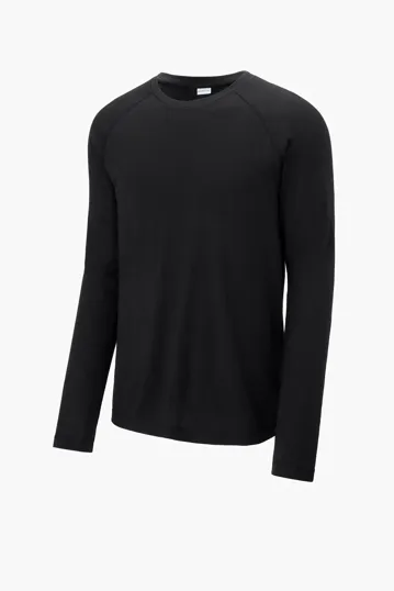 Sport-Tek PosiCharge Long Sleeve Tri-Blend Wicking Raglan Tee — view 2