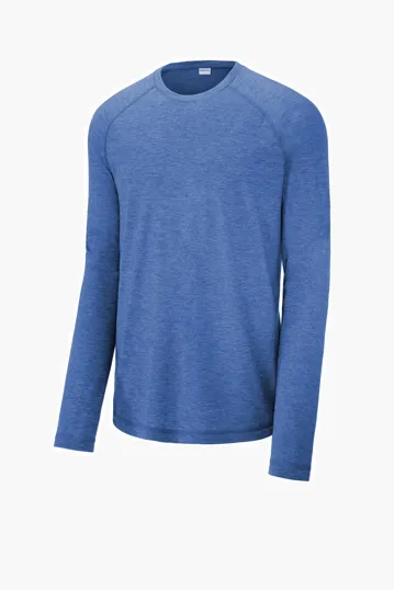 Sport-Tek PosiCharge Long Sleeve Tri-Blend Wicking Raglan Tee — view 5
