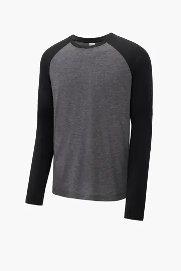 Sport-Tek PosiCharge Long Sleeve Tri-Blend Wicking Raglan Tee — view 10