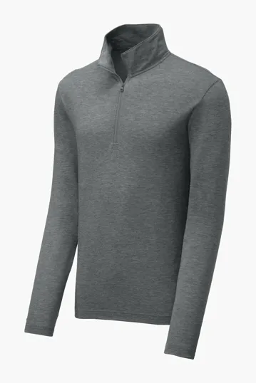 Sport-Tek PosiCharge Tri-Blend Wicking 1/4-Zip Pullover — view 2
