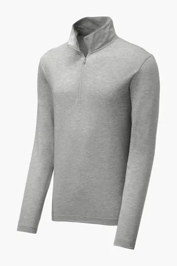 Sport-Tek PosiCharge Tri-Blend Wicking 1/4-Zip Pullover — view 3
