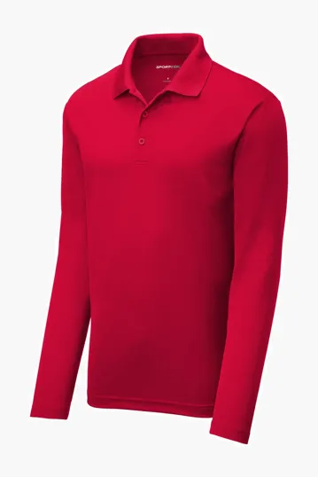 Sport-Tek PosiCharge RacerMesh Long Sleeve Polo — view 6