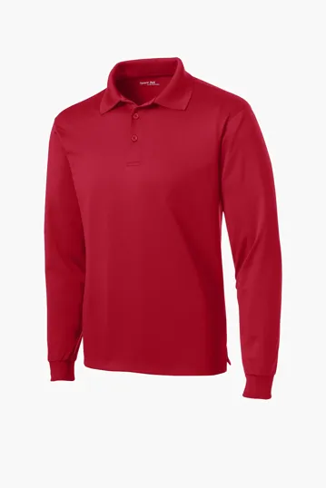 Image for Sport-Tek Long Sleeve Micropique Sport-Wick Polo. 