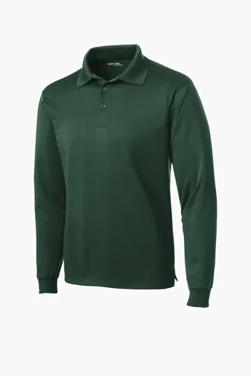 Image for Sport-Tek Long Sleeve Micropique Sport-Wick Polo. 