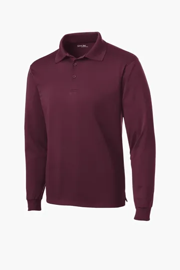 Image for Sport-Tek Long Sleeve Micropique Sport-Wick Polo. 