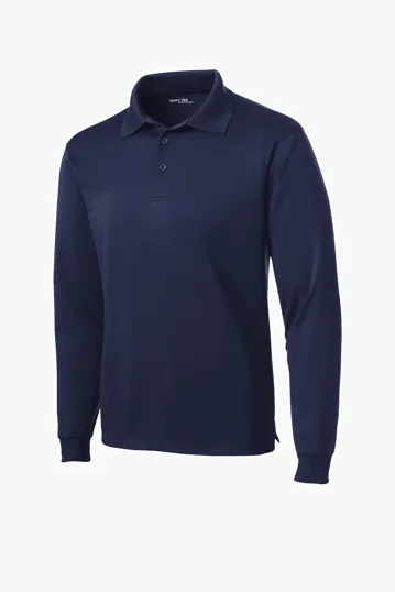 Image for Sport-Tek Long Sleeve Micropique Sport-Wick Polo. 