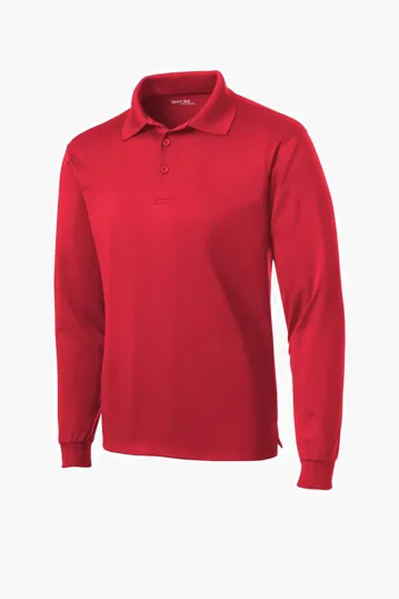 Image for Sport-Tek Long Sleeve Micropique Sport-Wick Polo. 